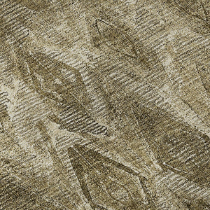 HomeRoots 5' X 8' Coffee and Beige Diamond Area Rug - Washable, UV Protected, Stain Resistant, Durable Design 652625