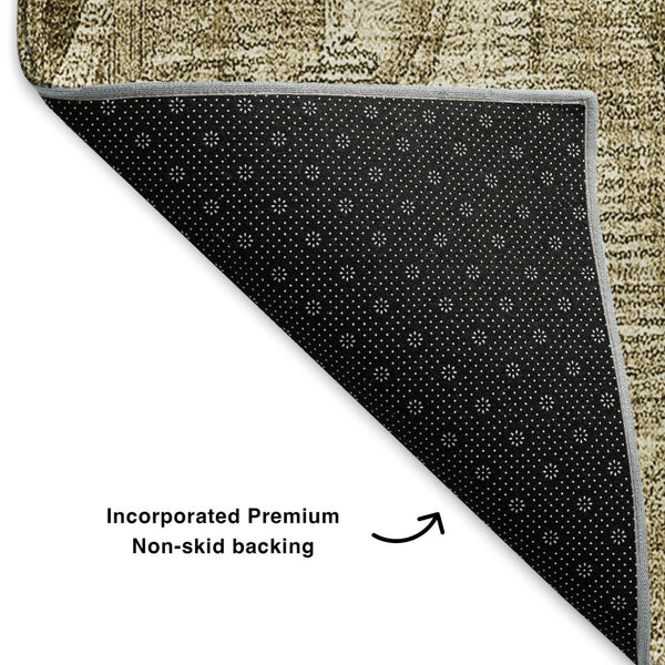 HomeRoots 10' Coffee and Beige Diamond Area Rug - Washable, UV Protected, Perfect for Busy Homes & Spaces! 652629