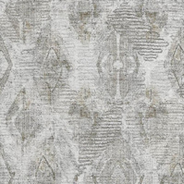 HomeRoots 10' X 14' Silver and Gray Diamond Area Rug - Durable, Washable, UV-Protected for High-Traffic Spaces 652635