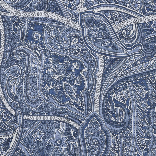 HomeRoots 8' X 10' Navy Blue & Ivory Paisley Washable Area Rug - Durable, UV-Protected Elegance for Any Room 652657