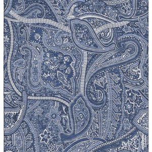 HomeRoots 10' X 14' Navy Blue & Ivory Paisley Washable Area Rug - Durable, UV Protected, Stain Resistant Elegance 652659