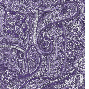 HomeRoots 10' Purple and Ivory Paisley Washable Area Rug – Durable, Stain Resistant, UV Protected for Any Room 652665