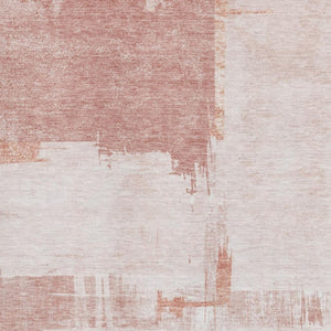 HomeRoots 5' X 8' Blush and Ivory Abstract Area Rug – Washable, UV-Protected, Stylish for Pets & Kids! 652679