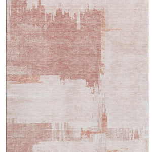 HomeRoots 8' X 10' Blush Abstract Washable Area Rug with UV Protection - Soft, Stylish, and Stain-Resistant! 652681