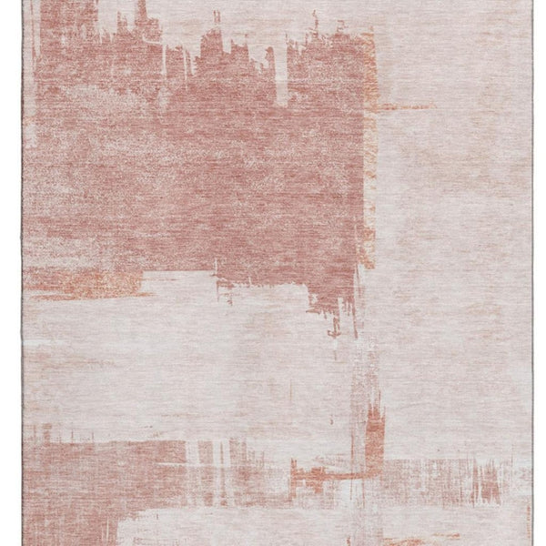 HomeRoots 8' X 10' Blush Abstract Washable Area Rug with UV Protection - Soft, Stylish, and Stain-Resistant! 652681