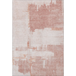 HomeRoots 8' X 10' Blush Abstract Washable Area Rug with UV Protection - Soft, Stylish, and Stain-Resistant! 652681