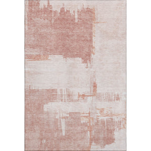 HomeRoots 8' X 10' Blush Abstract Washable Area Rug with UV Protection - Soft, Stylish, and Stain-Resistant! 652681