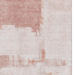 HomeRoots 8' X 10' Blush Abstract Washable Area Rug with UV Protection - Soft, Stylish, and Stain-Resistant! 652681