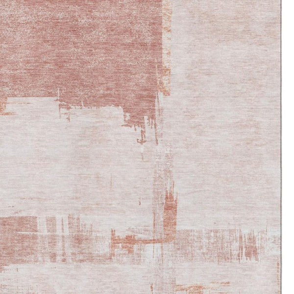 HomeRoots 8' X 10' Blush Abstract Washable Area Rug with UV Protection - Soft, Stylish, and Stain-Resistant! 652681