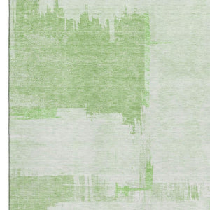 HomeRoots 9' X 12' Green and Ivory Abstract Area Rug - Soft, Washable, UV-Protected for Modern Homes & Comfort 652694