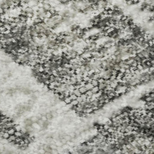 HomeRoots 5' X 8' Gray Gold Ivory Abstract Washable Area Rug - Stylish, Durable, UV Protected for Any Room 652697