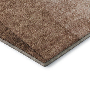 HomeRoots 5' X 8' Brown Ombre Washable Area Rug with UV Protection - Durable, Stain Resistant, Modern Design! 652709