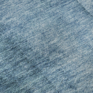 HomeRoots 8' Blue and Ivory Ombre Round Rug - Durable, UV-Protected, Kid & Pet-Friendly, Easy-Clean Style Upgrade 652716