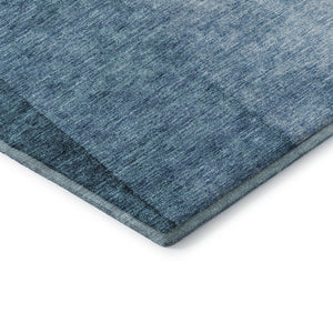HomeRoots 9' X 12' Ombre Blue & Ivory Washable Area Rug – UV Protected, Stain-Resistant, Modern Elegance 652718