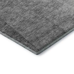 HomeRoots 9' X 12' Gray And Ivory Ombre Area Rug – Durable, Stain Resistant, UV Protected for High-Traffic Homes 652724