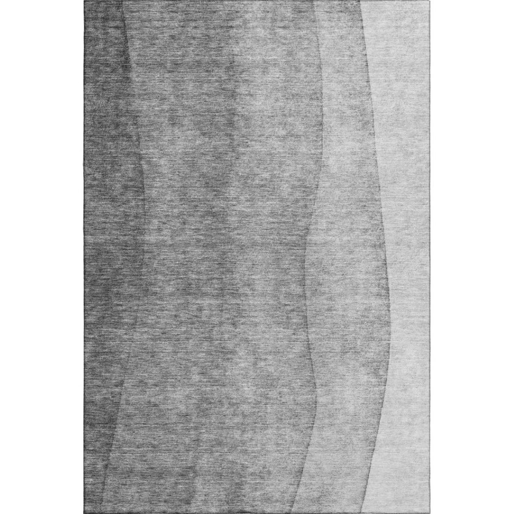 HomeRoots 10' Gray and Ivory Ombre Washable Area Rug – UV Protected, Stain-Resistant, Ideal for Busy Homes 652725