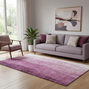 HomeRoots 5' X 8' Merlot to Ivory Ombre Washable Area Rug - Stylish, Durable, UV-Protected for Busy Homes 652727