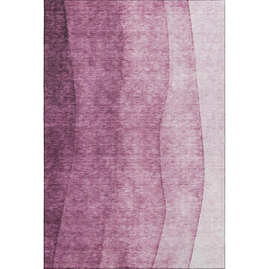 HomeRoots 9' X 12' Merlot Ombre Area Rug – Stylish, Washable, UV-Protected Design for Modern Living Spaces 652730