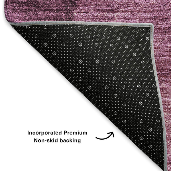 HomeRoots 9' X 12' Merlot Ombre Area Rug – Stylish, Washable, UV-Protected Design for Modern Living Spaces 652730