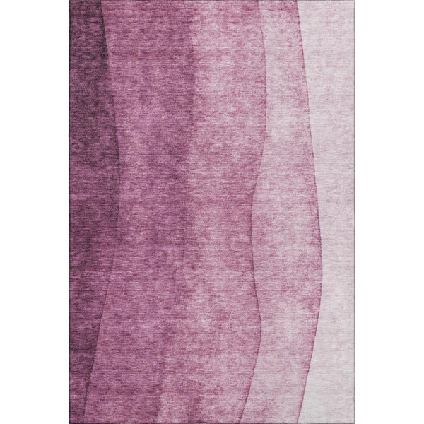 HomeRoots 10' X 14' Merlot Ombre Area Rug - Washable, UV-Protected, Durable, and Stylish for Modern Spaces 652731