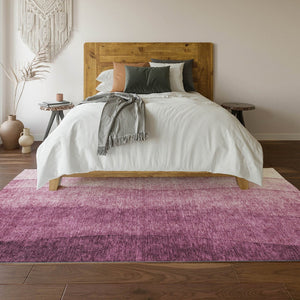 HomeRoots 10' X 14' Merlot Ombre Area Rug - Washable, UV-Protected, Durable, and Stylish for Modern Spaces 652731