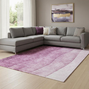 HomeRoots 10' X 14' Merlot Ombre Area Rug - Washable, UV-Protected, Durable, and Stylish for Modern Spaces 652731
