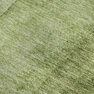HomeRoots 5' Olive Green to Ivory Ombre Washable Area Rug - Durable, UV Protected, Perfect for Busy Homes 652733
