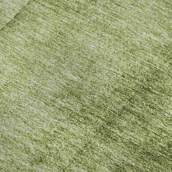 HomeRoots 5' Olive Green to Ivory Ombre Washable Area Rug - Durable, UV Protected, Perfect for Busy Homes 652733
