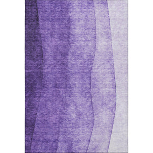 HomeRoots 5' X 8' Ombre Purple to Ivory Washable Area Rug with UV Protection - Perfect for Busy Homes! 652745