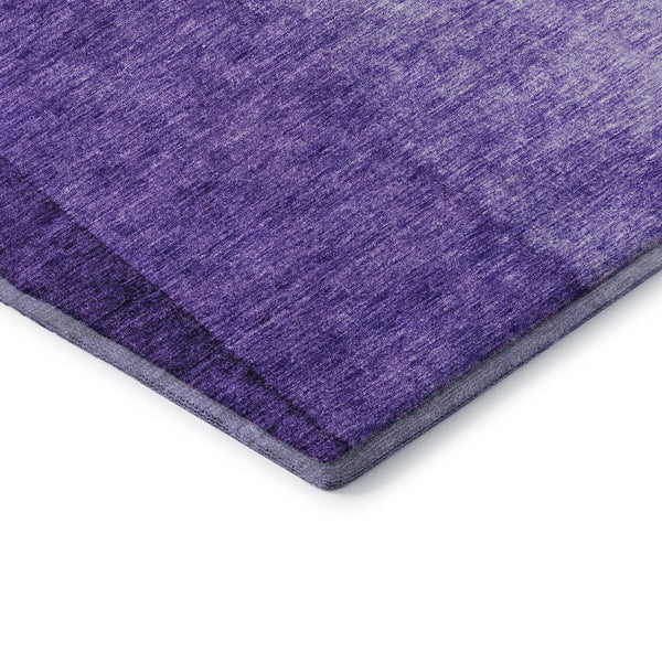 HomeRoots 8' Purple Ombre Round Rug – Stylish, Washable, UV-Protected, Perfect for Living Rooms & Play Areas 652746