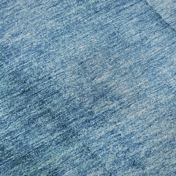 HomeRoots 9' X 12' Teal-Ivory Ombre Washable Area Rug - Durable, UV-Protected, Modern Design for Any Space 652754