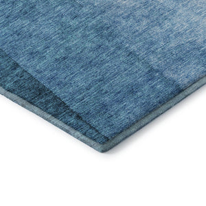 HomeRoots 10' X 14' Teal Ombre Area Rug – Washable, Stain-Resistant, UV Protected for Family Spaces & Style 652755