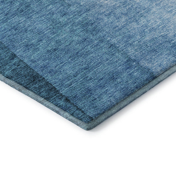 HomeRoots 10' X 14' Teal Ombre Area Rug – Washable, Stain-Resistant, UV Protected for Family Spaces & Style 652755
