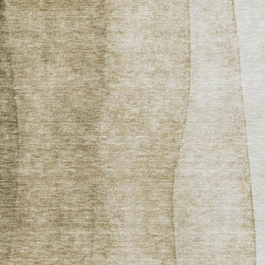 HomeRoots 5' X 8' Ombre Taupe-Beige Area Rug - Washable, UV Resistant, Stain-Repellent for Modern Homes 652757