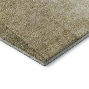 HomeRoots 5' X 8' Ombre Taupe-Beige Area Rug - Washable, UV Resistant, Stain-Repellent for Modern Homes 652757
