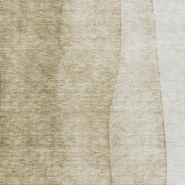 HomeRoots 9' X 12' Taupe Beige Ombre Area Rug – Soft, Stain-Resistant, UV-Protected for Modern Homes 652760