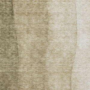 HomeRoots 9' X 12' Taupe Beige Ombre Area Rug – Soft, Stain-Resistant, UV-Protected for Modern Homes 652760