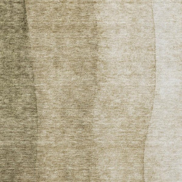HomeRoots 9' X 12' Taupe Beige Ombre Area Rug – Soft, Stain-Resistant, UV-Protected for Modern Homes 652760