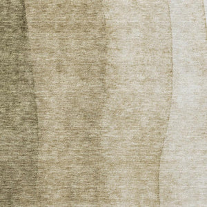 HomeRoots 9' X 12' Taupe Beige Ombre Area Rug – Soft, Stain-Resistant, UV-Protected for Modern Homes 652760