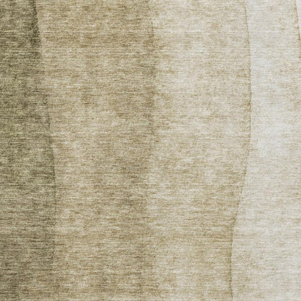 HomeRoots 9' X 12' Taupe Beige Ombre Area Rug – Soft, Stain-Resistant, UV-Protected for Modern Homes 652760
