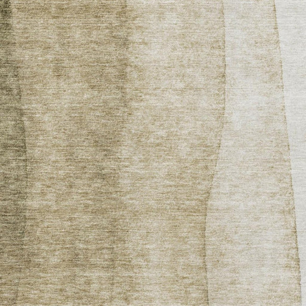 HomeRoots 10' X 14' Taupe Beige Ombre Washable Area Rug with UV Protection - Stylish, Durable & Easy Care! 652761