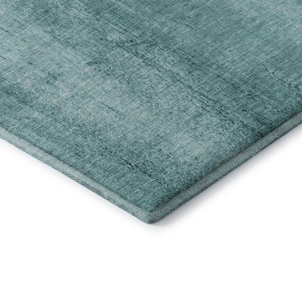 HomeRoots 10' X 14' Teal Area Rug - Nautical Design with UV Protection, Stain Resistance & Coastal Charm 652791