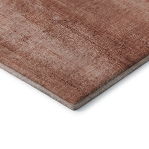 HomeRoots 5' X 8' Nautical Terra Cotta & Ivory Washable Area Rug with UV Protection for Stylish Homes 652799
