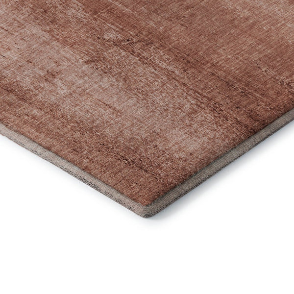 HomeRoots 5' X 8' Nautical Terra Cotta & Ivory Washable Area Rug with UV Protection for Stylish Homes 652799