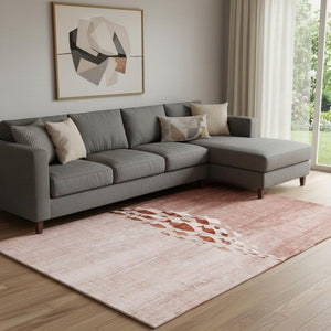 HomeRoots 10' X 14' Nautical Washable Area Rug in Terra Cotta & Ivory – UV Protected, Stain Resistant, Stylish Design 652803
