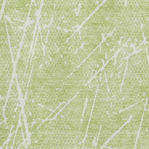 HomeRoots 8' X 10' Artichoke Green & Ivory Abstract Washable Area Rug - UV Protected, Soft & Stain Resistant! 652807