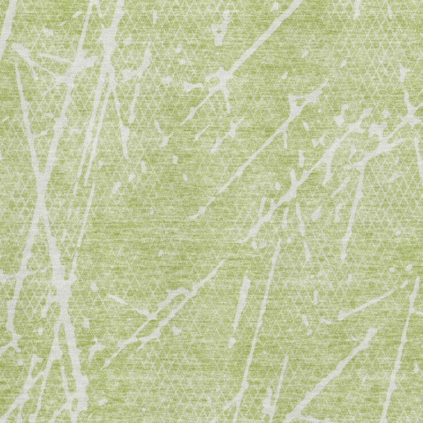 HomeRoots 8' X 10' Artichoke Green & Ivory Abstract Washable Area Rug - UV Protected, Soft & Stain Resistant! 652807