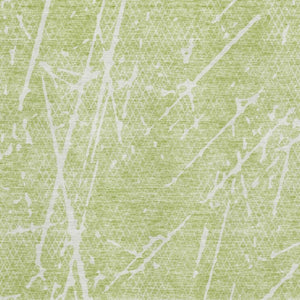 HomeRoots 10' X 14' Artichoke Green Abstract Area Rug – Washable, UV Protected & Stain Resistant for Homes 652809