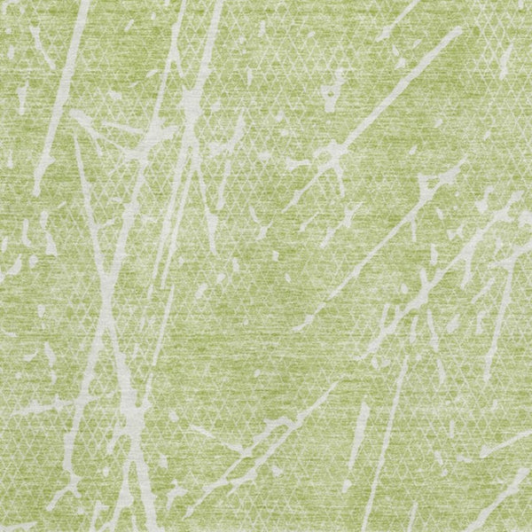 HomeRoots 10' X 14' Artichoke Green Abstract Area Rug – Washable, UV Protected & Stain Resistant for Homes 652809