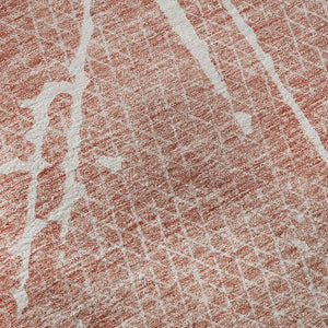 HomeRoots 5' X 8' Contemporary Blush & Ivory Abstract Area Rug - Washable, UV Protected, Stain Resistant Design 652817